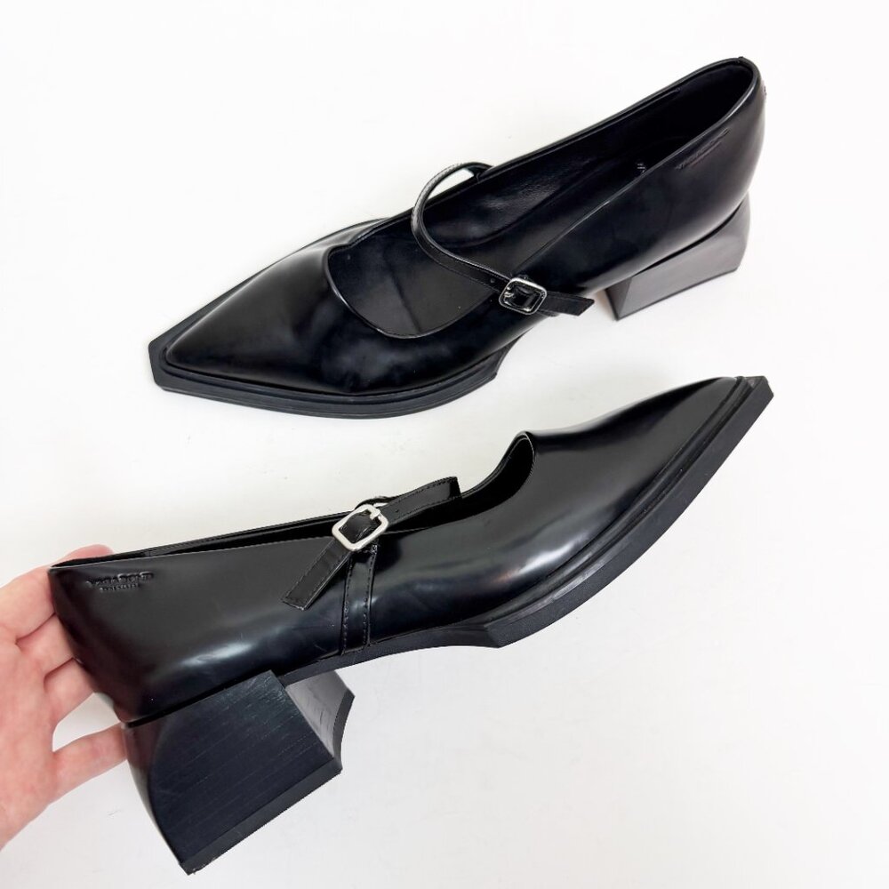 NWT Vagabond Vivian Leather Mary Jane Heels in Black Size EU 39 - Picture 4 of 16